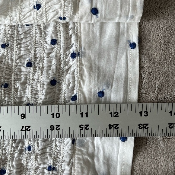 American Eagle Cropped Short Sleeve Front Tie Shirt Polkadot Size Small - Picture 13 of 13